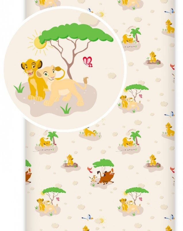 Disney Az Oroszlánkirály Trees gumis lepedő 90x200 cm